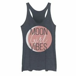 Cheapest ⌛ Unbranded Juniors' Moon Girl Vibes Center Crescent Graphic Tank Red Heather 🛒