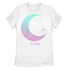 Best reviews of 🧨 Unbranded Juniors' La Luna Moon & Star Gradient Graphic Tee Navy 🎁