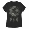 Promo 🔥 Unbranded Juniors' Dream Moon Dreamcatcher Graphic Tee Navy ❤️