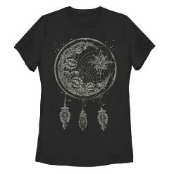 Promo 🔥 Unbranded Juniors' Dream Moon Dreamcatcher Graphic Tee Navy ❤️