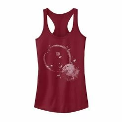 Flash Sale 🔔 Unbranded Juniors' Crescent Moon Galactic Graphic Tank Scarlet 👏