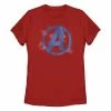 Deals 😀 Unbranded Juniors' Marvel Avengers Spray Paint Logo Graphic Tee Athletic Heather ⌛