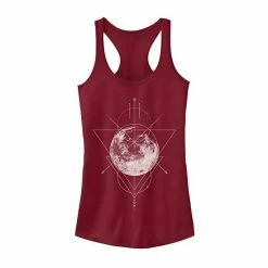 Buy 💯 Unbranded Juniors' Geometric Moon Galactic Graphic Tank Military Green 💯
