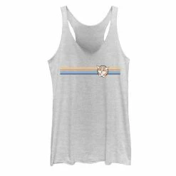 Coupon 🔥 Unbranded Juniors' Corgi Stripe 🦮 Dog Graphic Tank Tahiti Blue 🧨