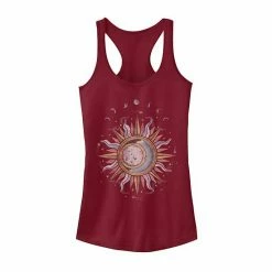 Discount ❤️ Unbranded Juniors' Sun Moon Mystic Galactic Tank Top Indigo 🤩