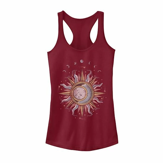 Discount ❤️ Unbranded Juniors' Sun Moon Mystic Galactic Tank Top Indigo 🤩 - Image 2