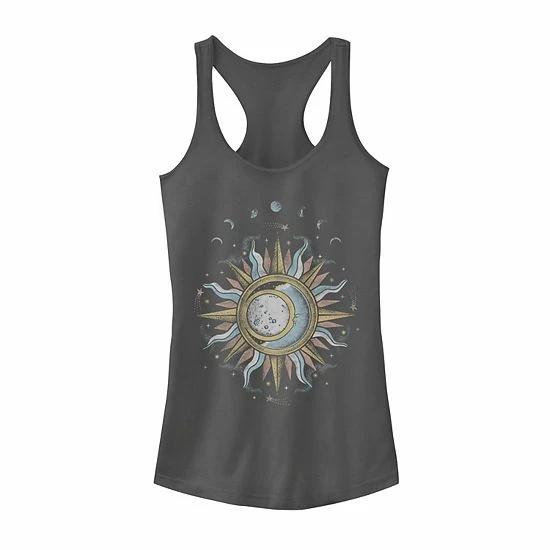 Discount ❤️ Unbranded Juniors' Sun Moon Mystic Galactic Tank Top Indigo 🤩 - Image 5
