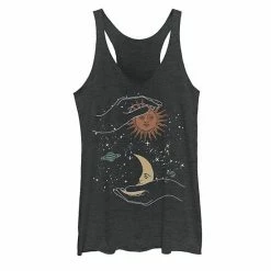 Buy 🛒 Unbranded Juniors' Sun & Moon Galactic Graphic Tank Royal Heather 😀
