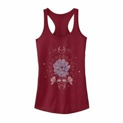 New 🔥 Unbranded Juniors' Flower Moon Floral Tank Top Indigo 🧨