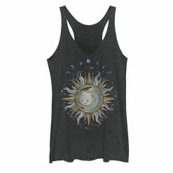 Best Sale 😉 Unbranded Juniors' Sun Moon Mystic Galactic Tank Top Navy Heather ✔️