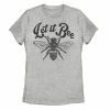 Cheapest 🔥 Unbranded Juniors' Let It Bee Line Sketch Graphic Tee Athletic Heather ✔️