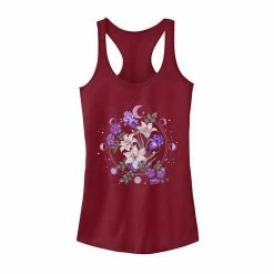 Best Pirce 😀 Unbranded Juniors' Floral Moon Flowers Graphic Tank Indigo 🤩