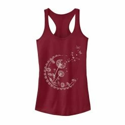 Flash Sale 😉 Unbranded Juniors' Dandelion Moon Artsy Flowers Tank Top Raspberry 👏