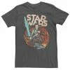 Buy 🤩 Unbranded Men's Star Wars The Rise Of Skywalker Rey Retro Swirl Graphic Tee Charcoal Heather 💯