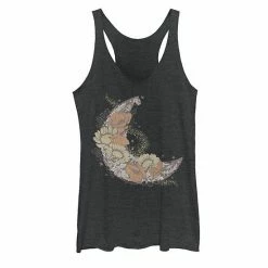 Deals ❤️ Unbranded Juniors' Desert Flower Moon Galactic Graphic Tank Black Heather 👏