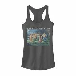 Promo 💯 Unbranded Juniors' Full Moon Meme Graphic Tank Indigo ⌛