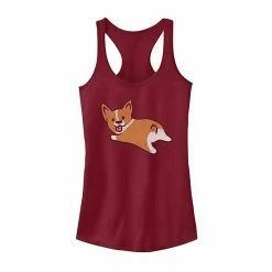 New 🎁 Unbranded Juniors' Corgi Porgi 🦮 Dog Graphic Tank Indigo 😉