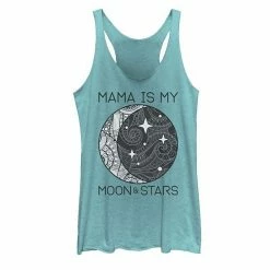 Deals 🎁 Unbranded Juniors' Mama Is My Moon & Stars 👩 Mother's Day Graphic Tank Gray Heather 🎉