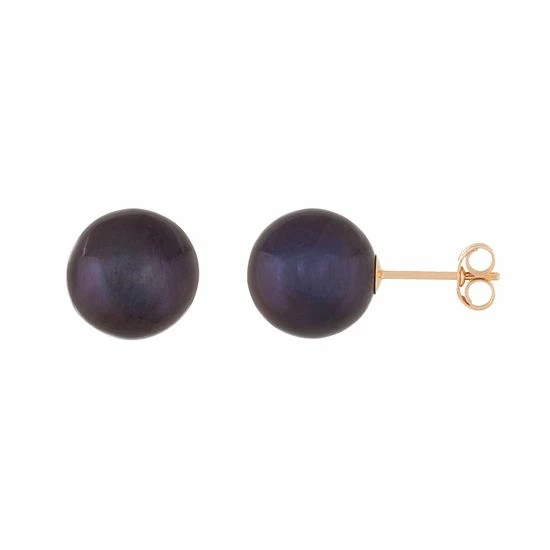 Outlet ๐ Unbranded 14k Gold 6 Mm Freshwater Cultured Pearl Stud Earrings Pink โจ - Image 5