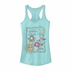Discount 🔥 Unbranded Juniors' Fifth Sun Sun & Moon Galactic Flowers Tank Raspberry 🧨