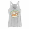 Cheap 🤩 Unbranded Juniors' Corgi 🐕 Dog Rainbow Jump Graphic Tank Pink Heather 💯