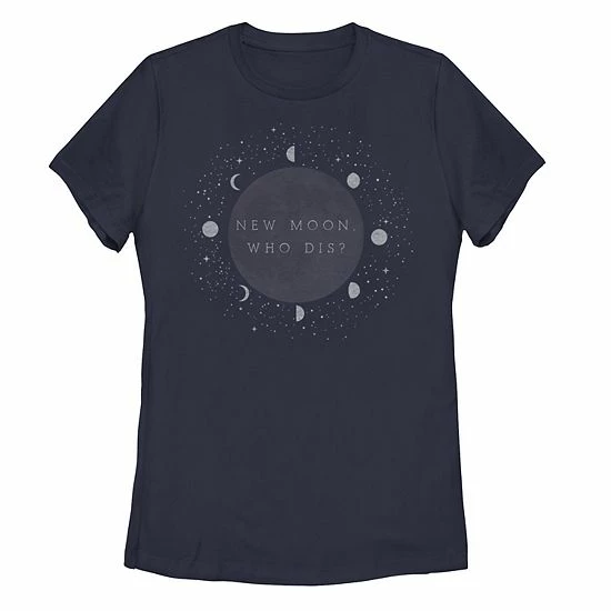 Best deal 🎉 Unbranded Juniors' New Moon Who Dis Text Tee Navy 😀 - Image 2