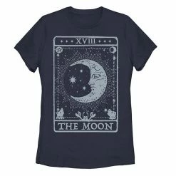Hot Sale 🎉 Unbranded Juniors' Moon Galactic Playing Card Graphic Tee Black 💯