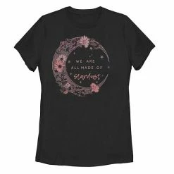 Buy 🤩 Unbranded Juniors' Stardust Moon Galactic Flowers Tee Navy 🥰