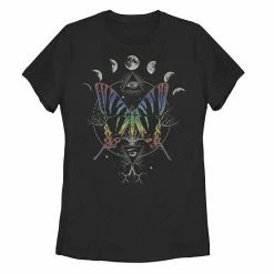 Cheap 😍 Unbranded Juniors' Rainbow Butterfly And Moon Phases Tee Navy 😉