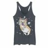 Cheap 💯 Unbranded Juniors' Space Corgi Graphic Tank Royal Heather 😀
