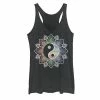 Outlet 🎉 Unbranded Juniors' Henna Yin Yang Chakra Geometric Tank Top White Heather 💯