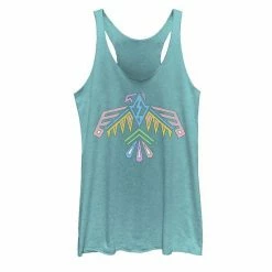Promo 🤩 Unbranded Juniors' Pastel Geometric Graphic Tank White Heather ⭐