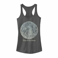 Best Pirce 😉 Unbranded Juniors' Map Of The Moon Poster Tank Top Black 🌟