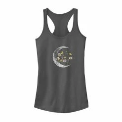 Flash Sale ✨ Unbranded Juniors' Night Moon Flower Galactic Tank Top Charcoal 😉