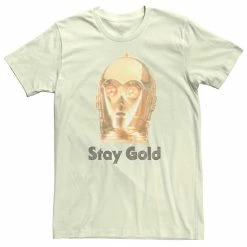 Hot Sale ❤️ Unbranded Men's Star Wars The Rise Of Skywalker C-3PO Stay Gold Graphic Tee White 😀