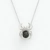 Buy ✨ Unbranded Sterling Silver 1/10-ct. T.W. Black Diamond Spider Pendant ✨