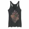 Outlet 🎁 Unbranded Juniors' Geometric Floral Graphic Tank Navy Heather 🛒