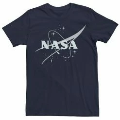 Best Sale 🧨 Unbranded Men's NASA Simple Streaks And Stars Logo Graphic Tee Navy ✔️