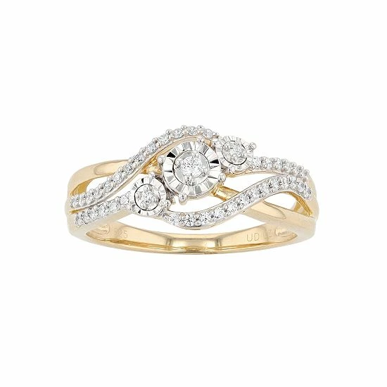 Best Sale ๐งจ Unbranded 1/4 Carat T.W Diamond Fashion Ring Sterling Silver ๐