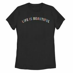 Top 10 😉 Unbranded Juniors' "Life Is Beautiful" Rainbow Arch Tee 🎁