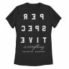 Hot Sale 🌟 Unbranded Juniors' Perspective Is Everything Peaceful Warrior Mirrored Text Graphic Tee 😍