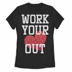 Promo 🎁 Unbranded Juniors' "Work Your Heart Out" Graphic Tee 🛒