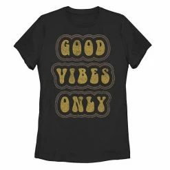 Promo ⭐ Unbranded Juniors' "Good Vibes Only" Text Graphic Tee ✔️