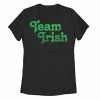 Coupon 😀 Unbranded Juniors' Team Irish Distressed Neon Green Text Tee 🔔