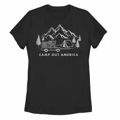 New 🔥 Unbranded Juniors' "Camp Out America" Tee 🥰