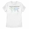 New ⭐ Unbranded Junior's Love Is Universale Gradient World Map Tee 💯