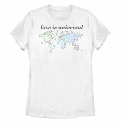 New ⭐ Unbranded Junior's Love Is Universale Gradient World Map Tee 💯