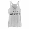 Coupon ⌛ Unbranded Juniors' Fifth Sun Lets Wander Text Tank Gray Heather ✨