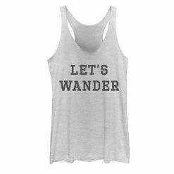 Coupon ⌛ Unbranded Juniors' Fifth Sun Lets Wander Text Tank Gray Heather ✨