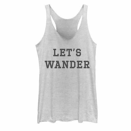 Coupon ⌛ Unbranded Juniors' Fifth Sun Lets Wander Text Tank Gray Heather ✨ - Image 3